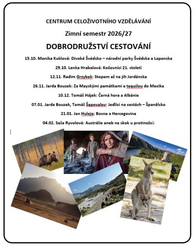 CCV Dobrodružství cestování - zimní semestr 2026/27