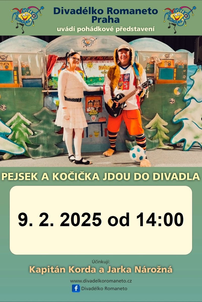 Pejsek a kočička jdou do divadla